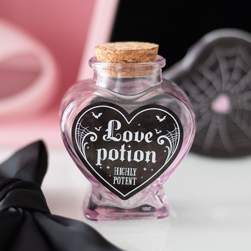 Love Potion decoratieve glazen hartfles