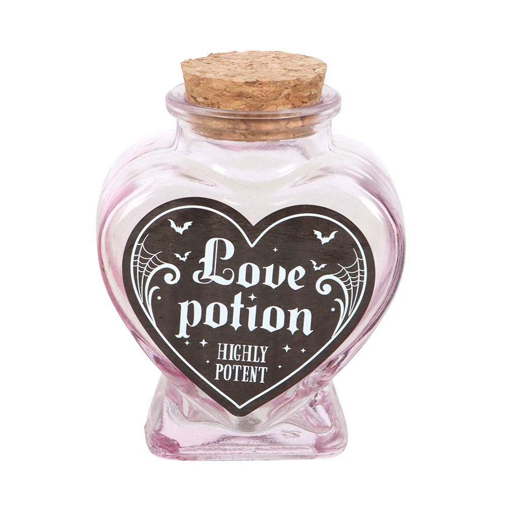 Love Potion decoratieve glazen hartfles