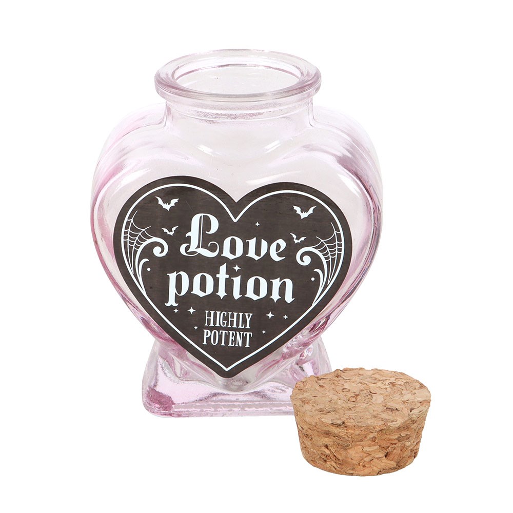 Love Potion decoratieve glazen hartfles