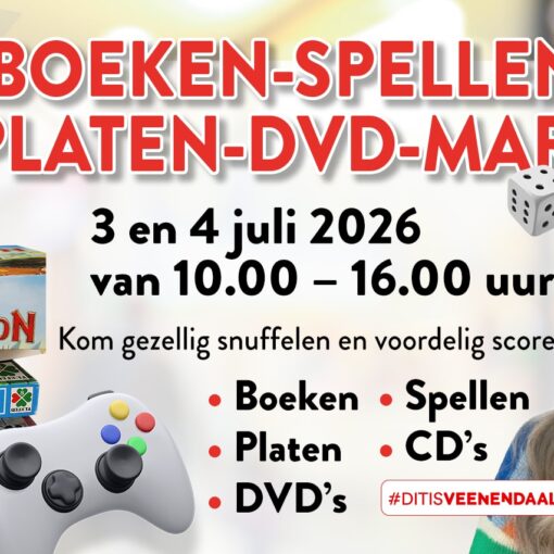 Boeken-Spellen-Platen-DVD-markt Scheepjeshof Juli 2026