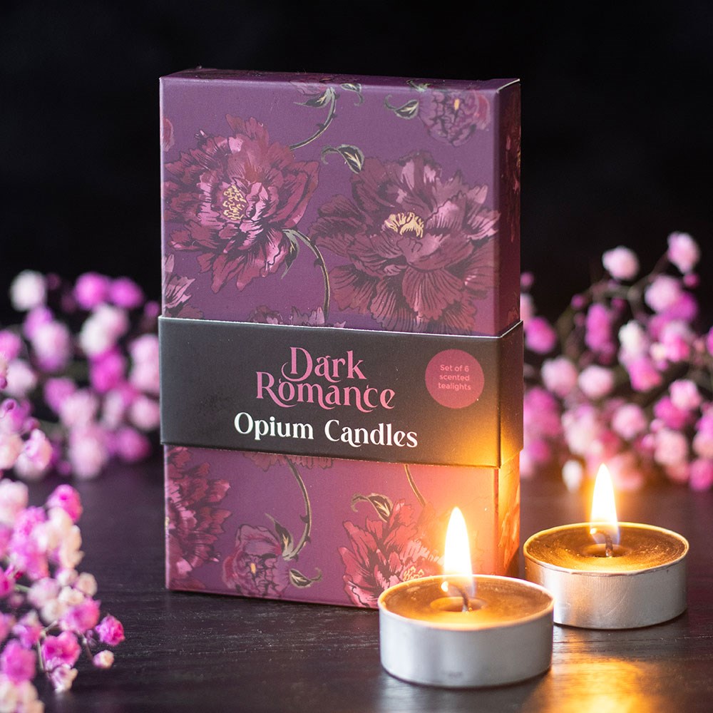 Dark romance theelichtjes Opiumgeur - Set van 6