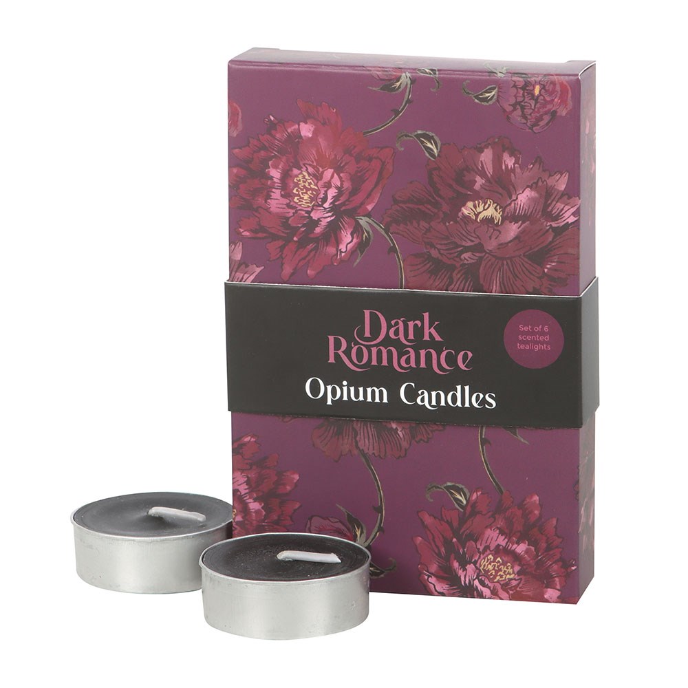 Dark romance theelichtjes Opiumgeur - Set van 6