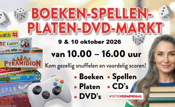 Boeken-Spellen-Platen-DVD-markt Scheepjeshof 9 en 10 oktober 2026